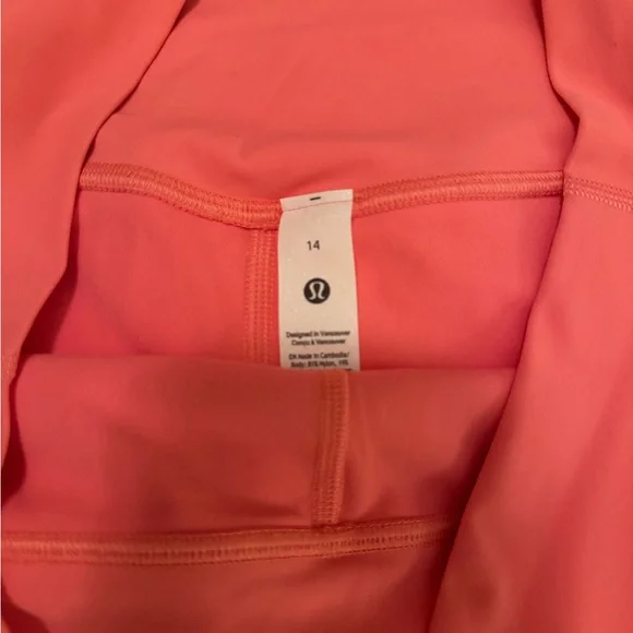 NWOT Lululemon Coral/Salmon Leggings - Picture 3 of 4